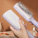 Self Cleaning Hairbrush Women Hair Brush One-Key Cleaning Hair Loss Airbag Scalp Massage Comb Anti-Static Hairbrush